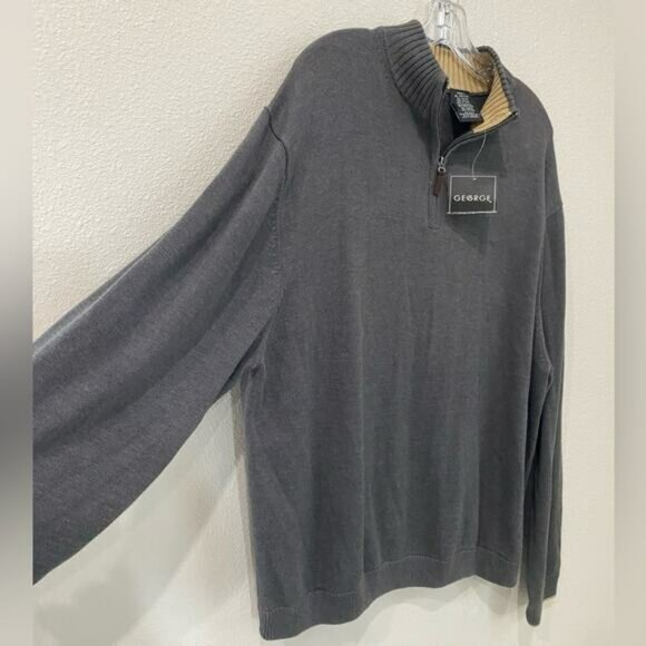 Men’s sweater, gray pull over extra large - Picture 2 of 6